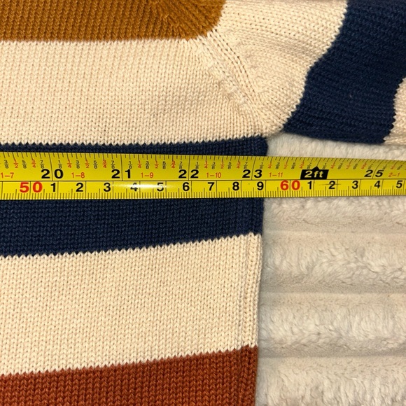 TwoThirds Womens Sweaters XL  Organic Cotton Jumper Pullover Striped Rib - Picture 6 of 7